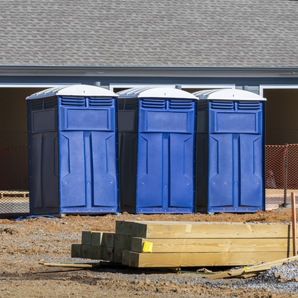 how can i report damages or issues with the porta potties during my rental period in Martin NE